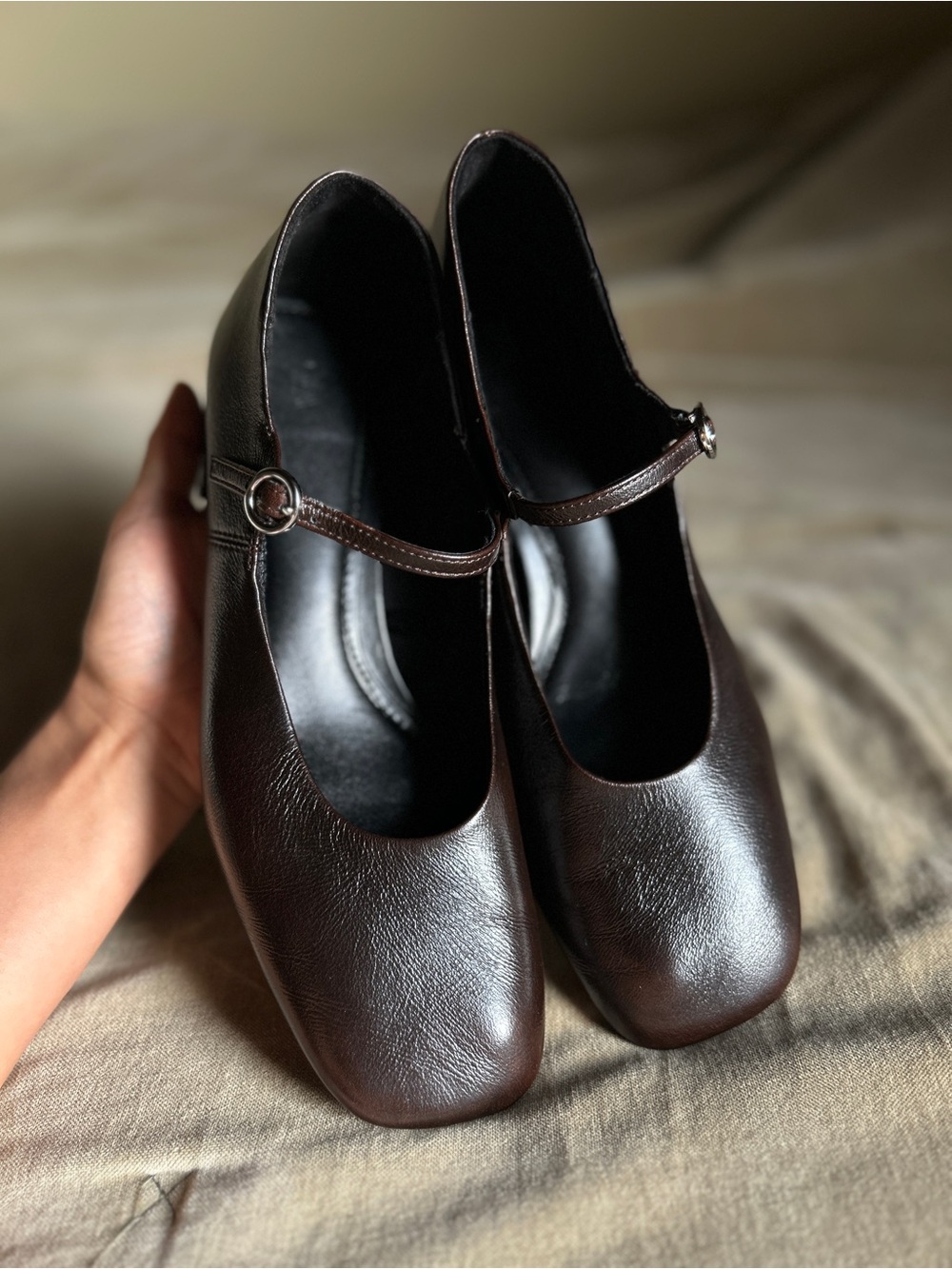 Zara Leather Mary Jane Heels / Pumps - Picture 5 of 6